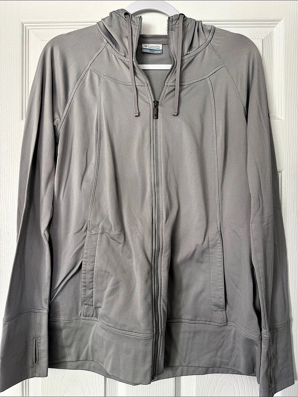 Columbia Gray Zip Front Jacket Size Medium